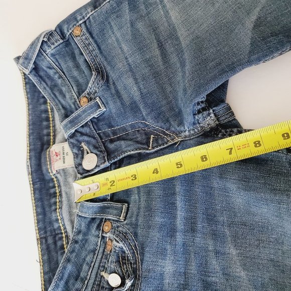 True Religion Bermuda Jean Shorts Size 25 – Light Wash Folded Cuff - Picture 9 of 9